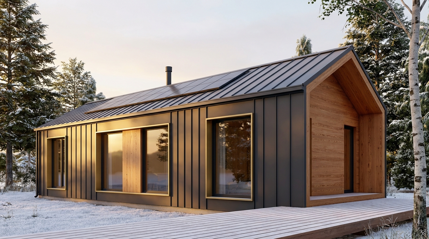 東の砦 外観 — AI render based on BIM specs