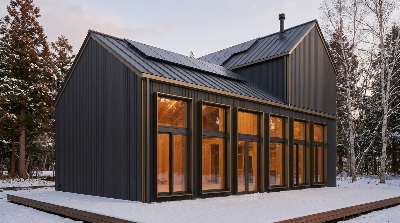 北の塔 外観 — AI render based on BIM specs