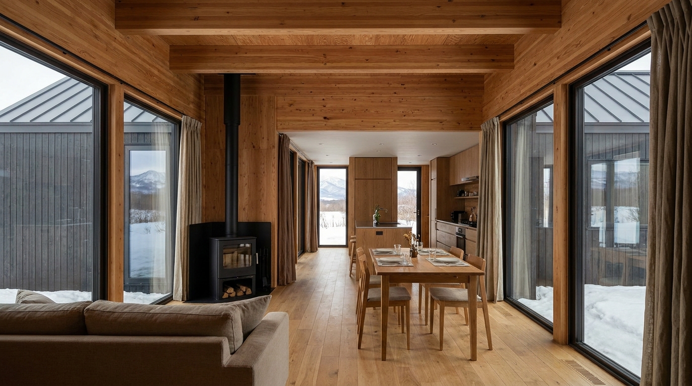 霧の小屋 内観