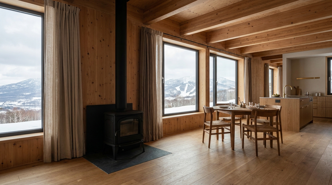 霜の小屋 内観