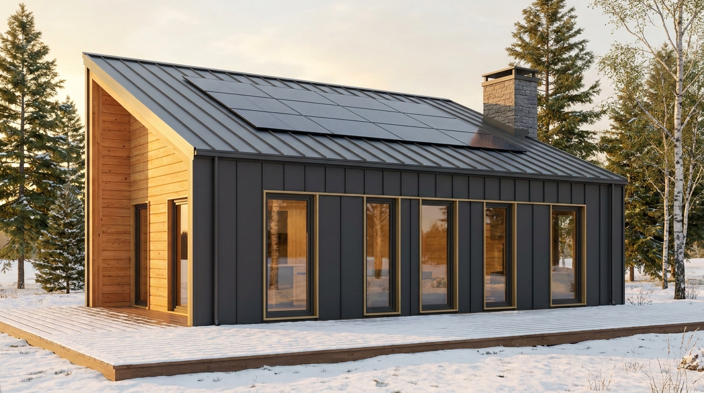 雨の蔵 外観 — AI render based on BIM specs