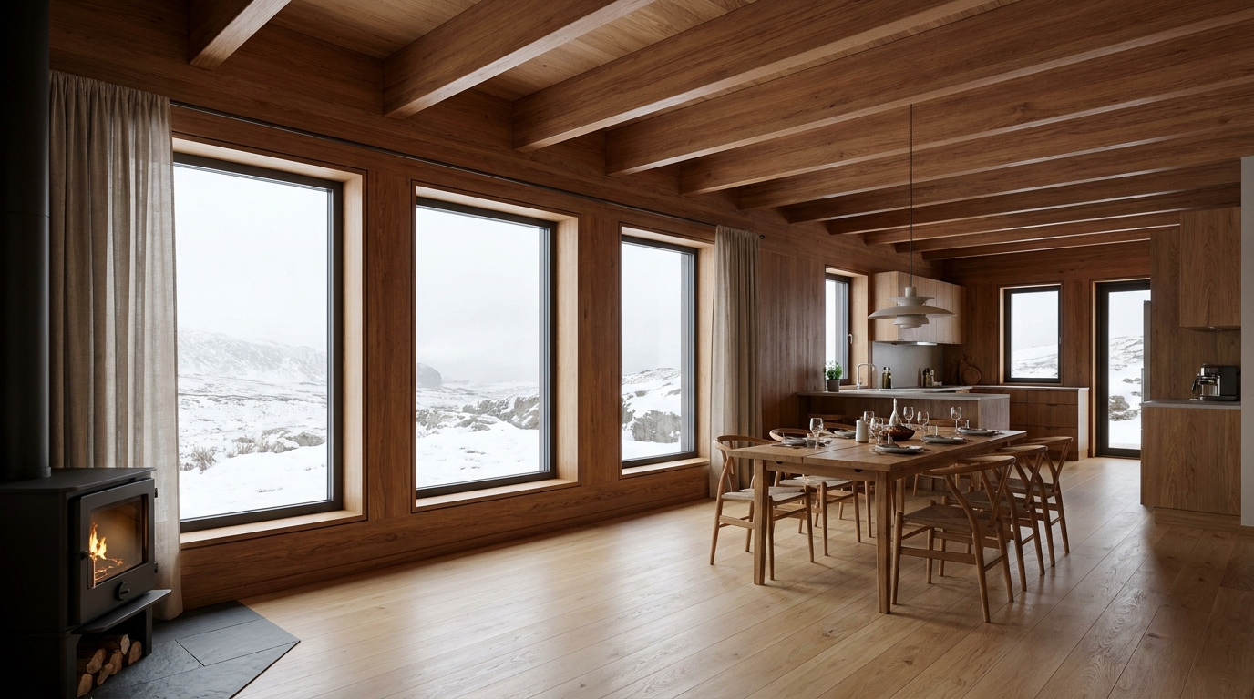 霜の小屋 内観