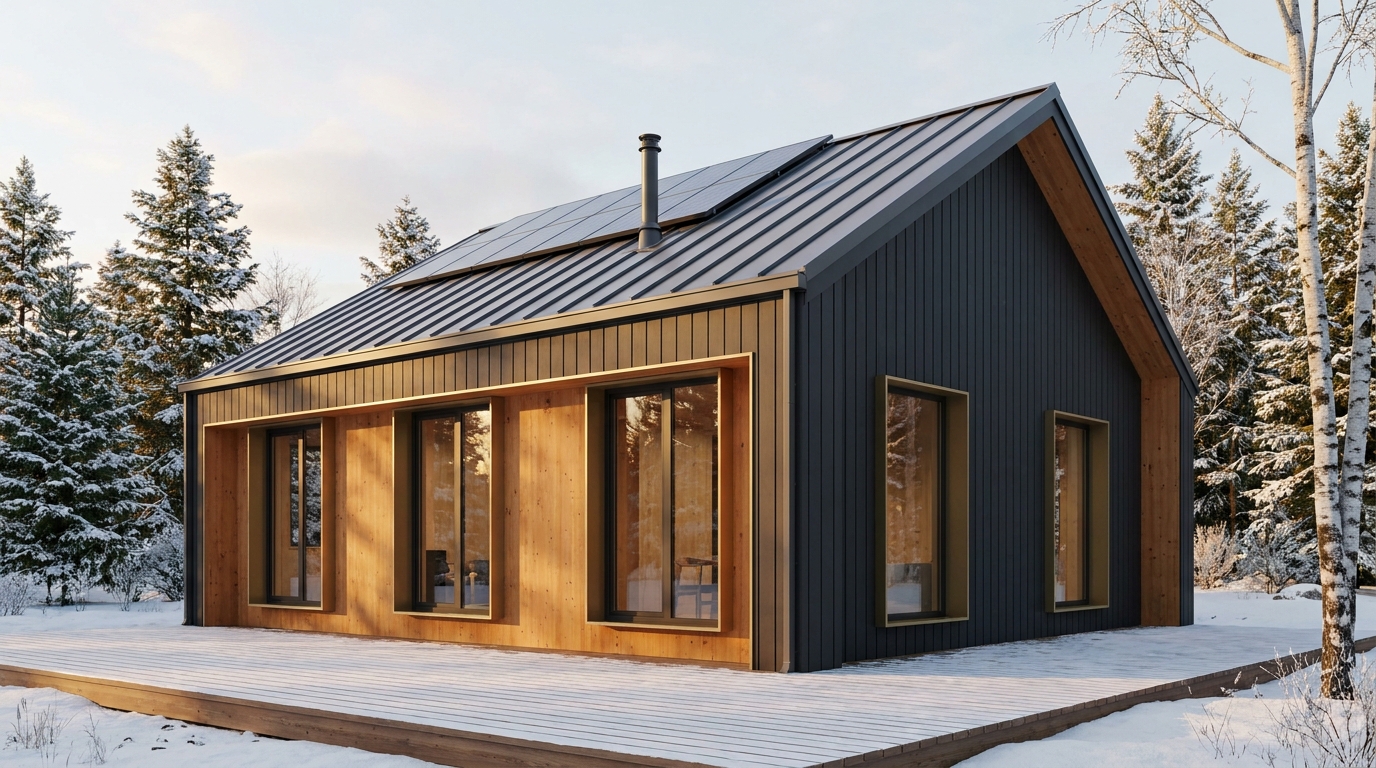 陽の蔵 外観 — AI render based on BIM specs