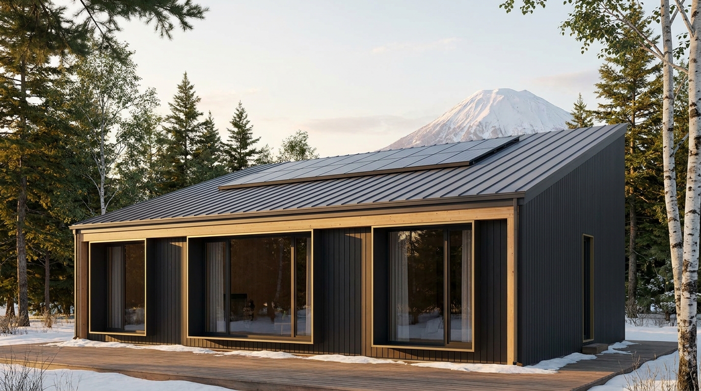 南の蔵 外観 — AI render based on BIM specs