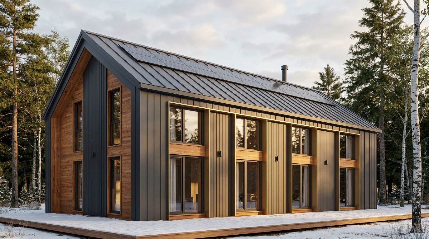 星の家 外観 — AI render based on BIM specs