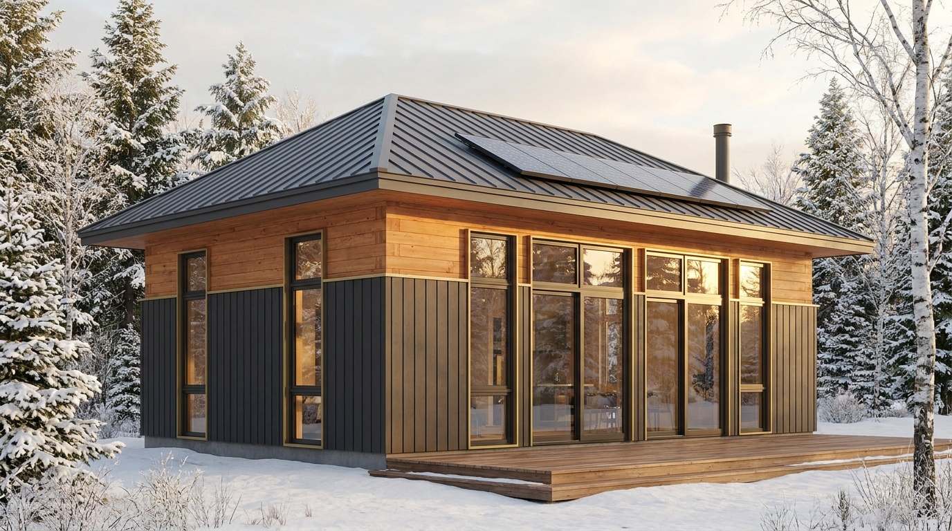 湖の杜 外観 — AI render based on BIM specs