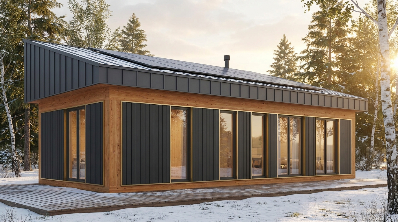 森の里 外観 — AI render based on BIM specs