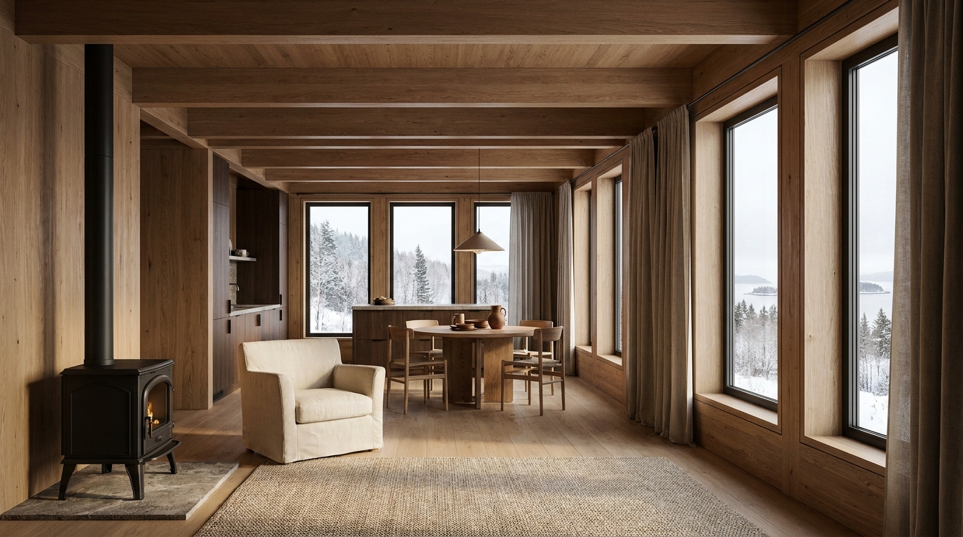 雪の小屋 内観