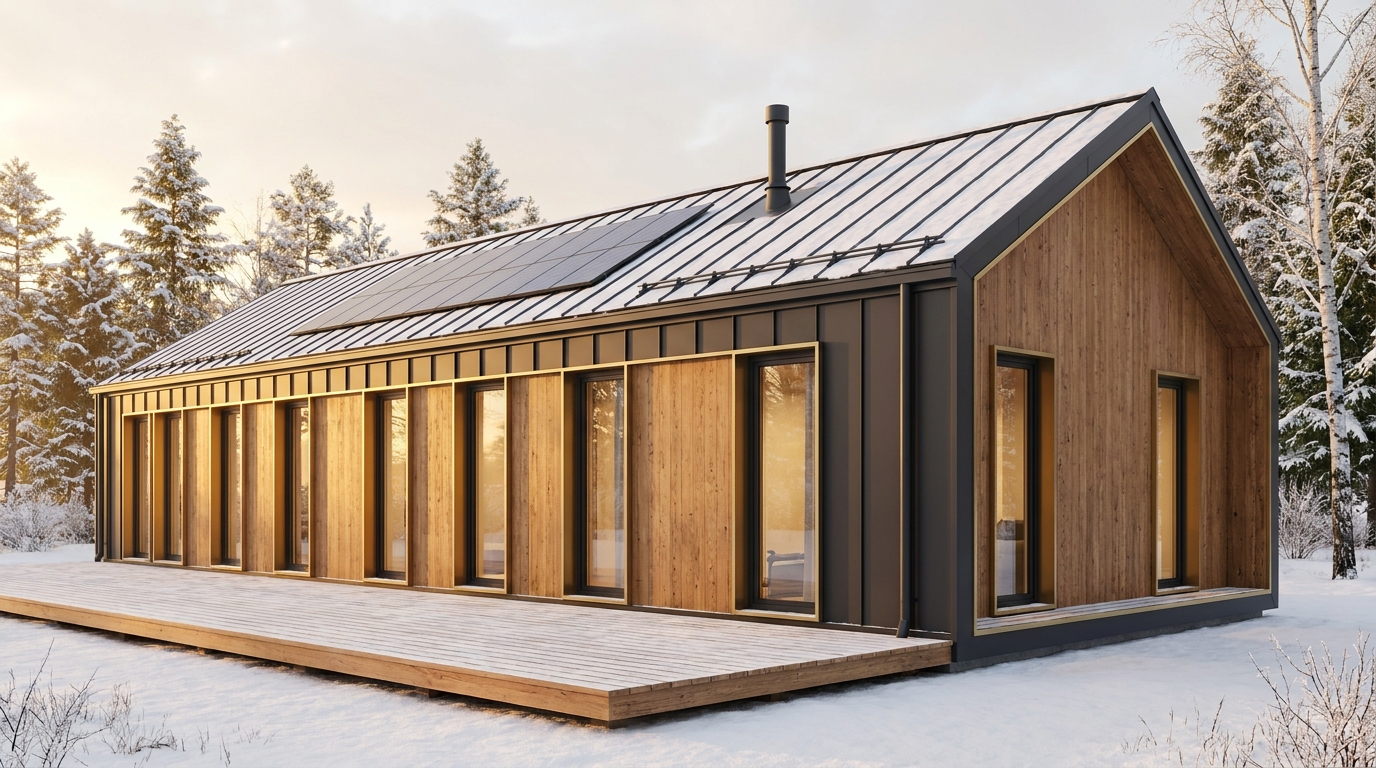東の砦 外観 — AI render based on BIM specs