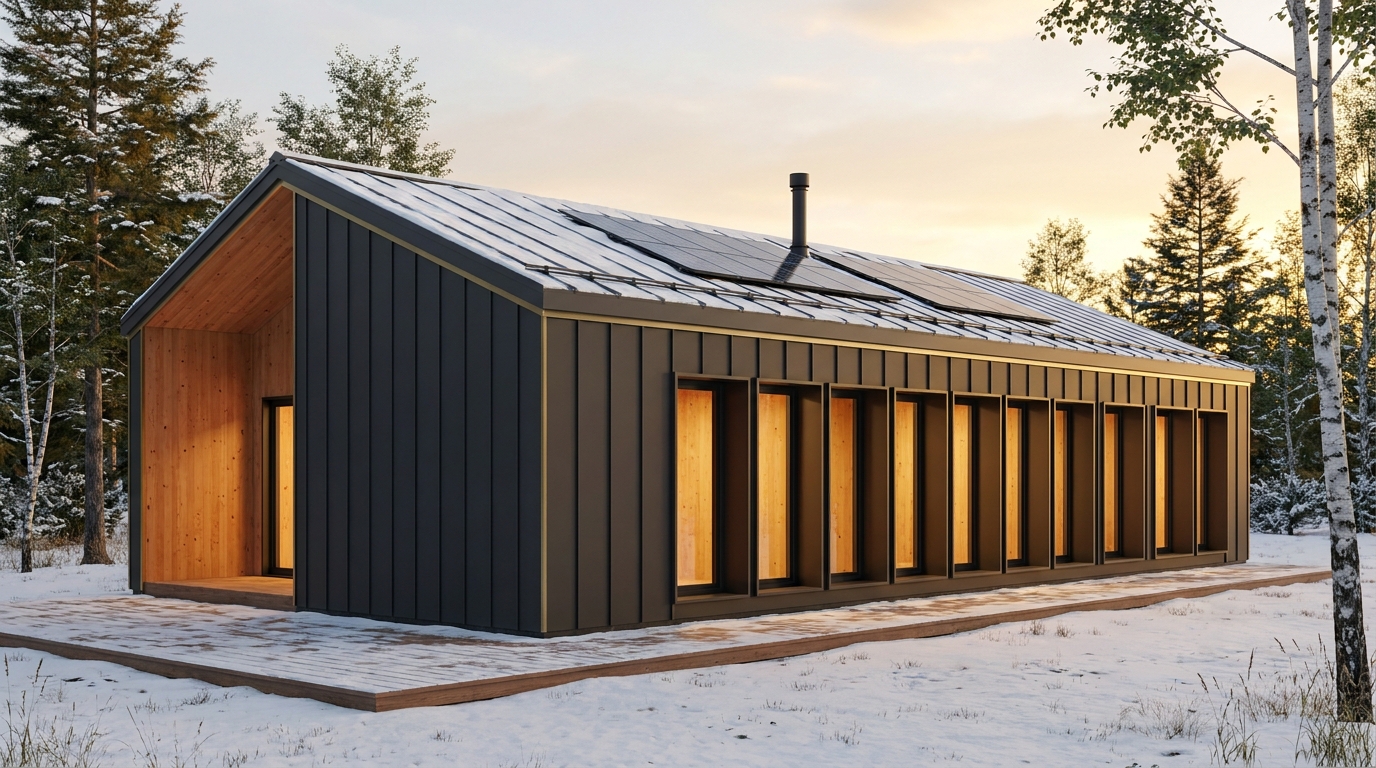 星の巣 外観 — AI render based on BIM specs