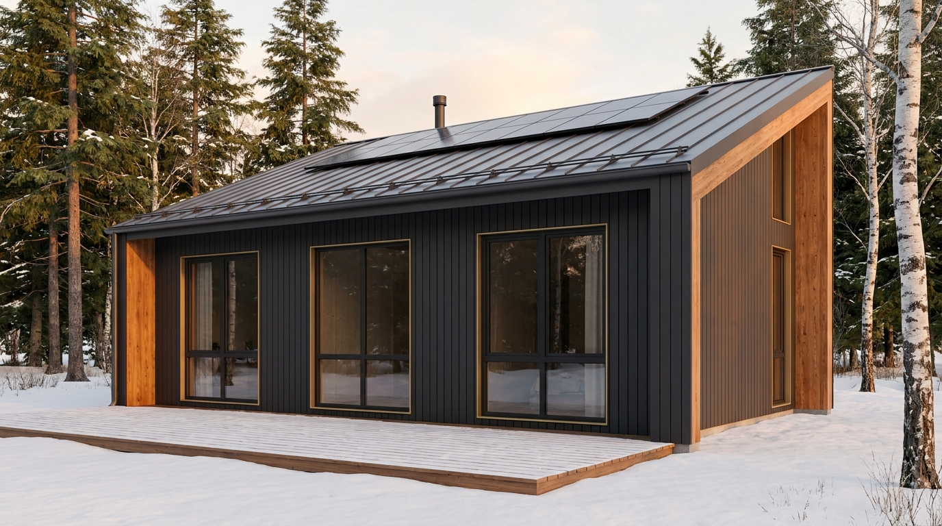湖の塔 外観 — AI render based on BIM specs