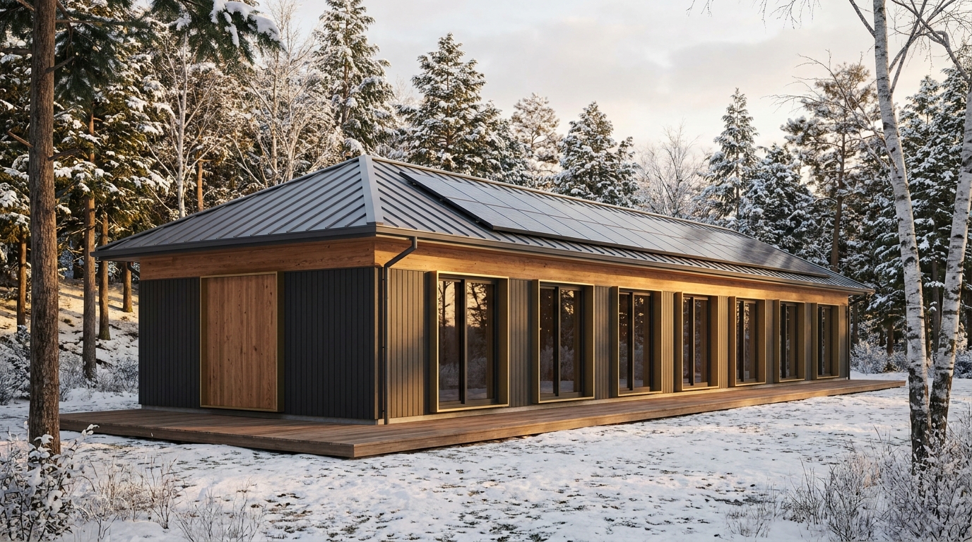 西の館 外観 — AI render based on BIM specs