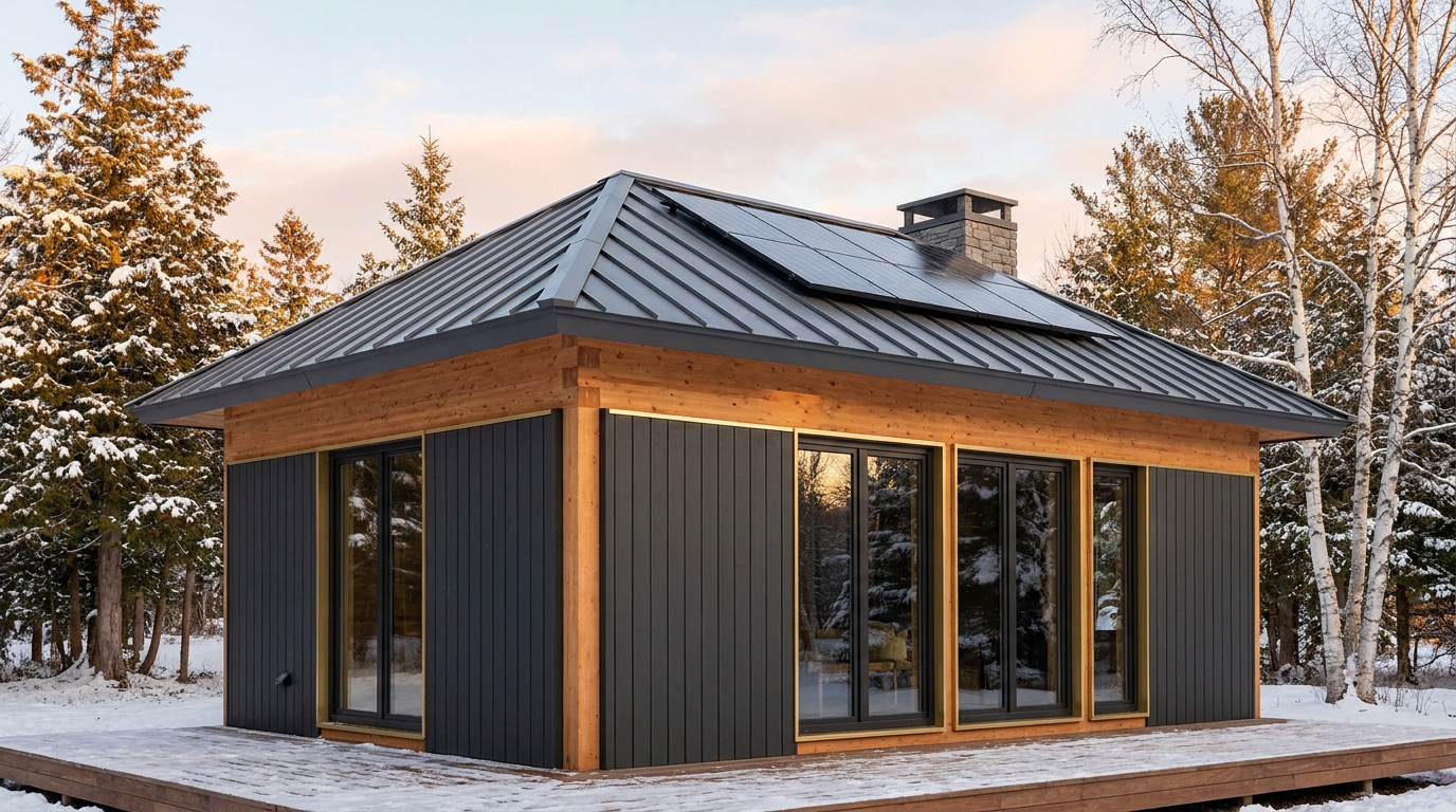 霧の蔵 外観 — AI render based on BIM specs