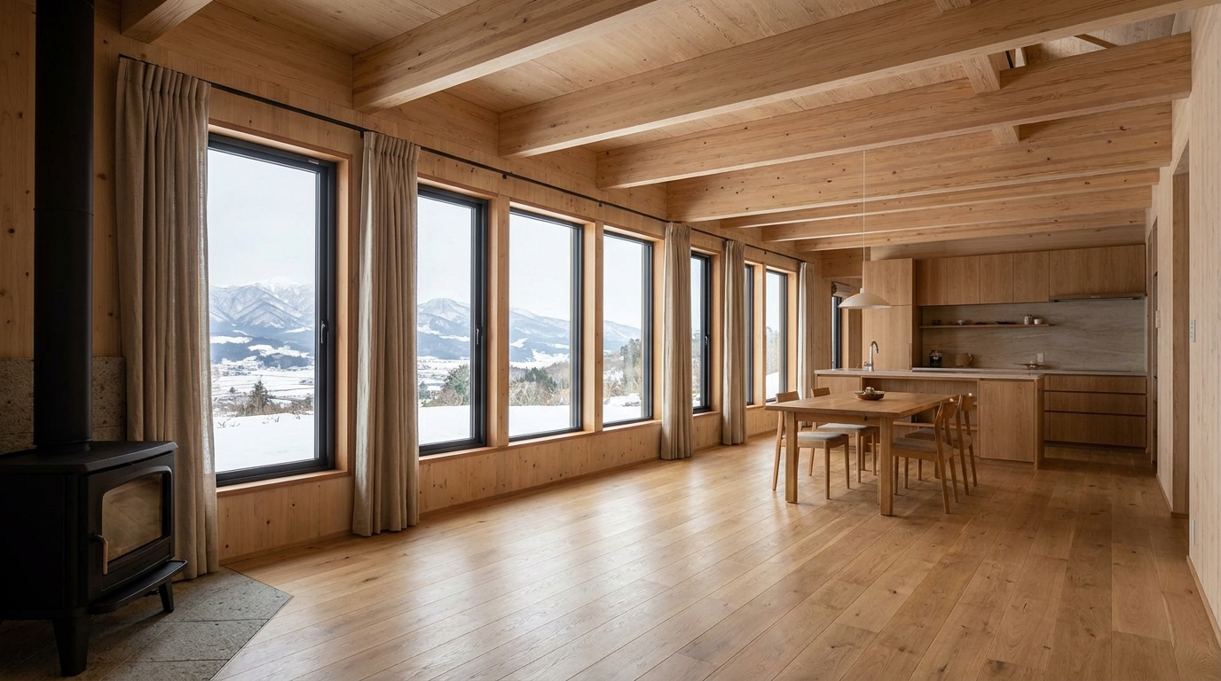 霧の小屋 内観