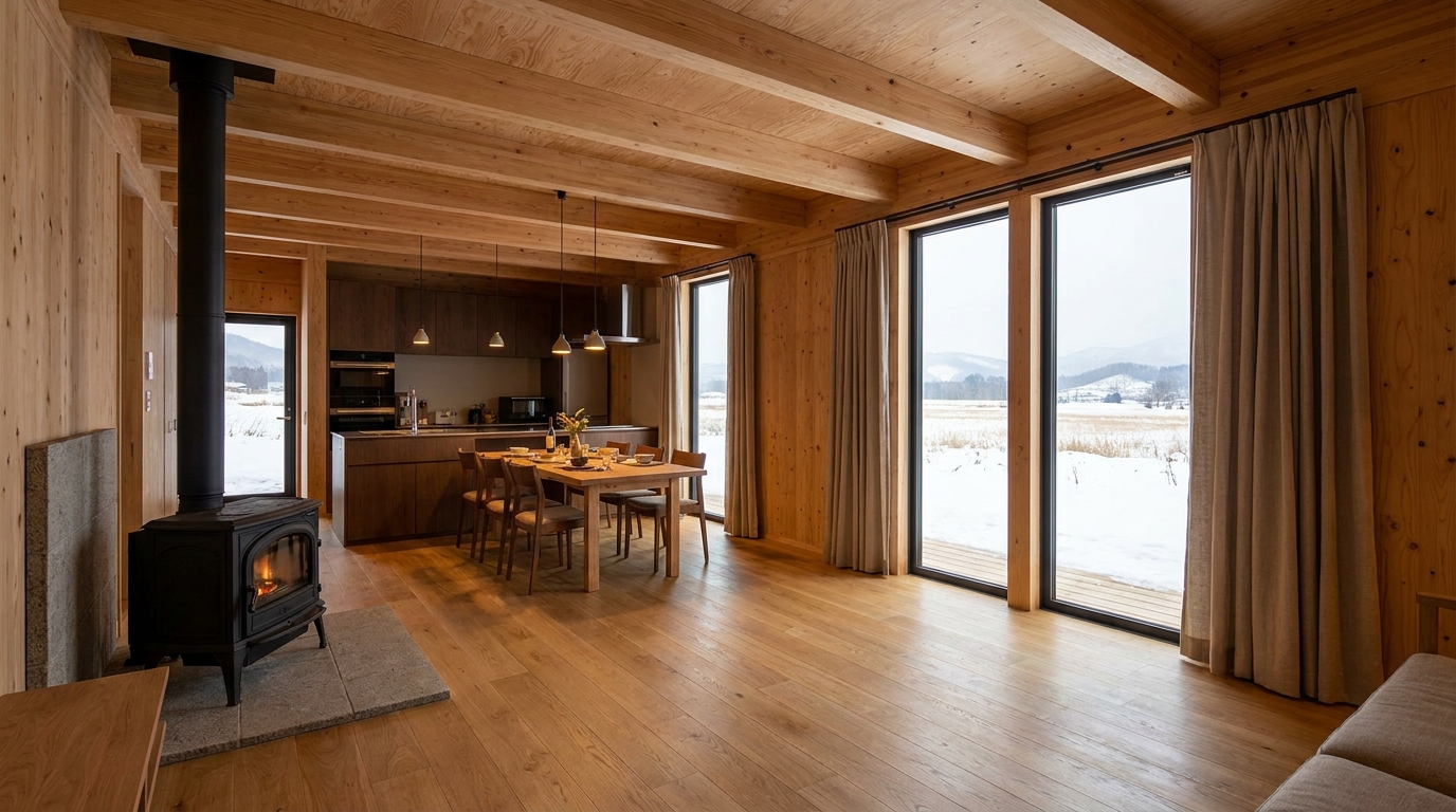 霧の小屋 内観