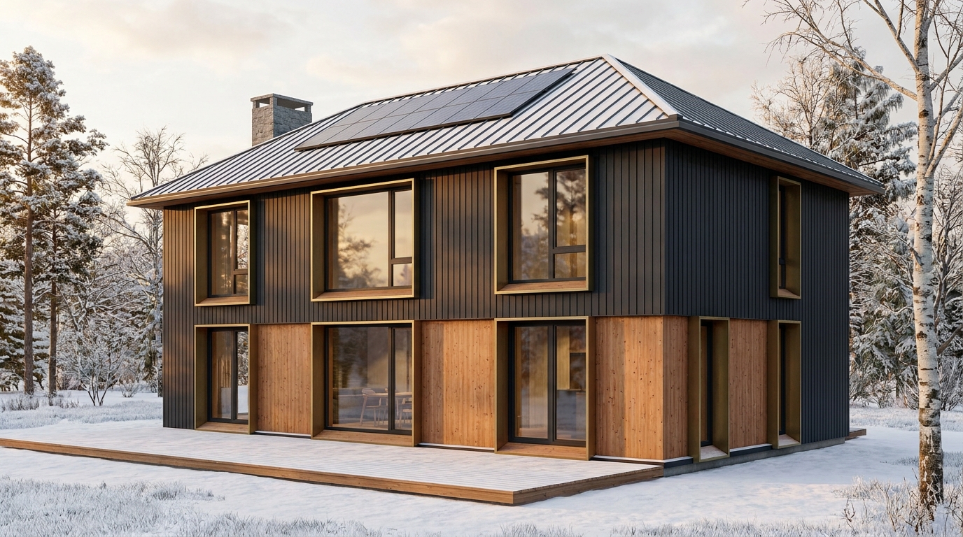 南の砦 外観 — AI render based on BIM specs