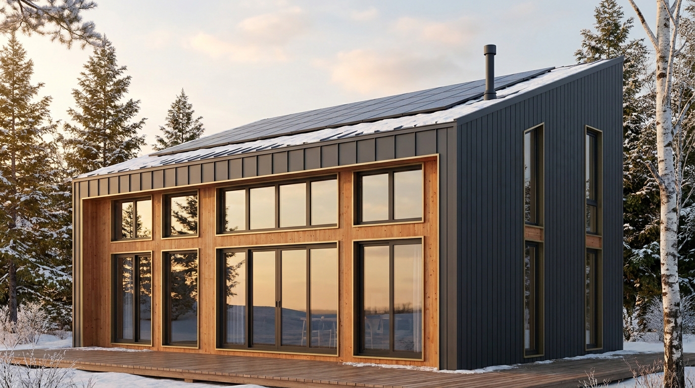 陽の砦 外観 — AI render based on BIM specs