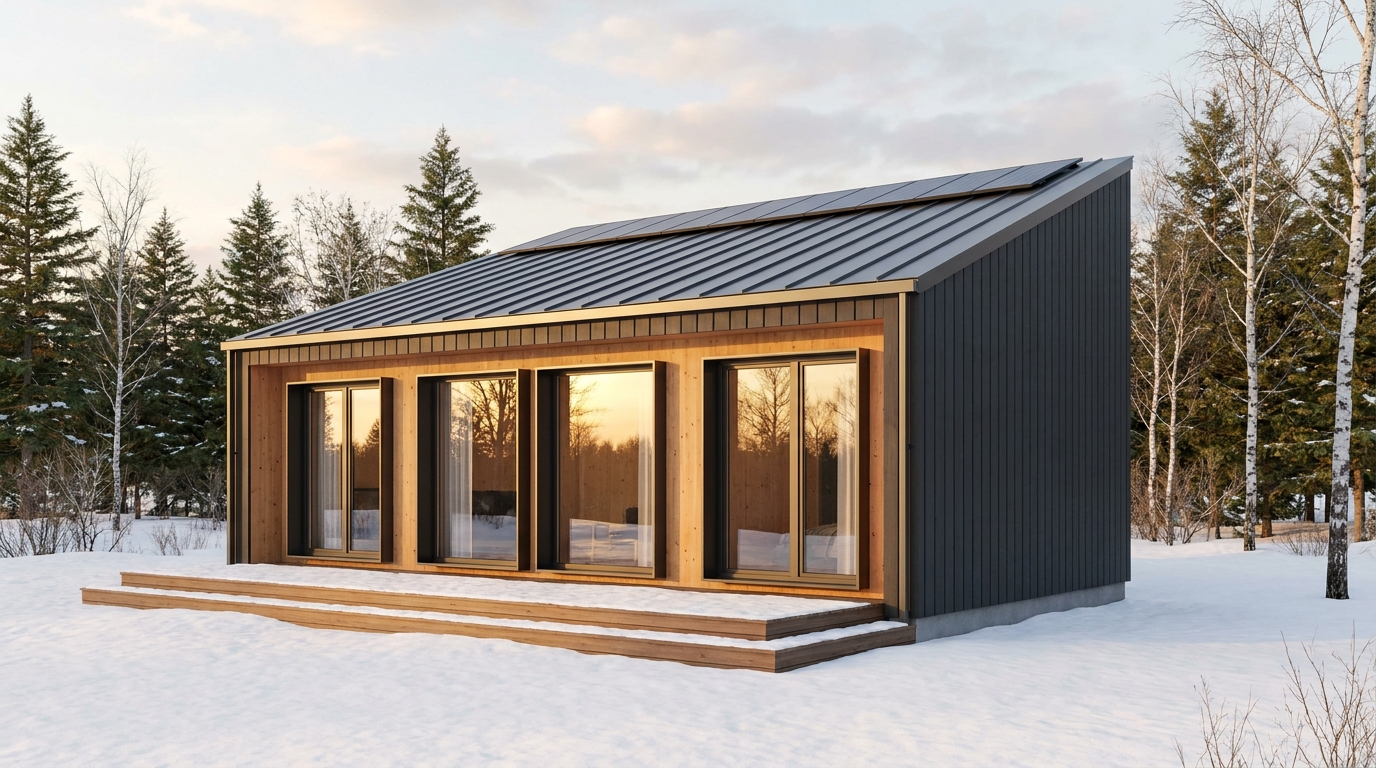 風の里 外観 — AI render based on BIM specs