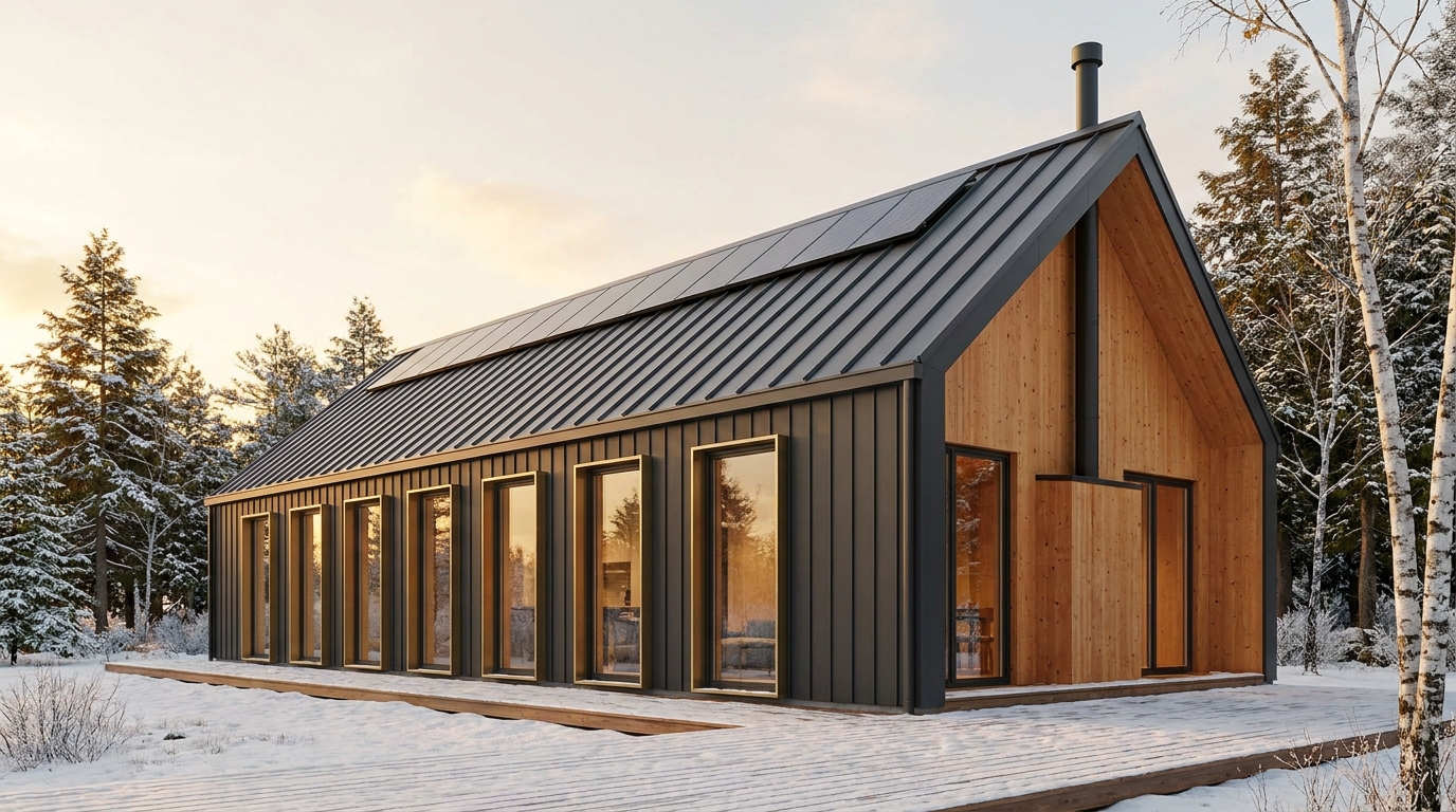 風の家 外観 — AI render based on BIM specs