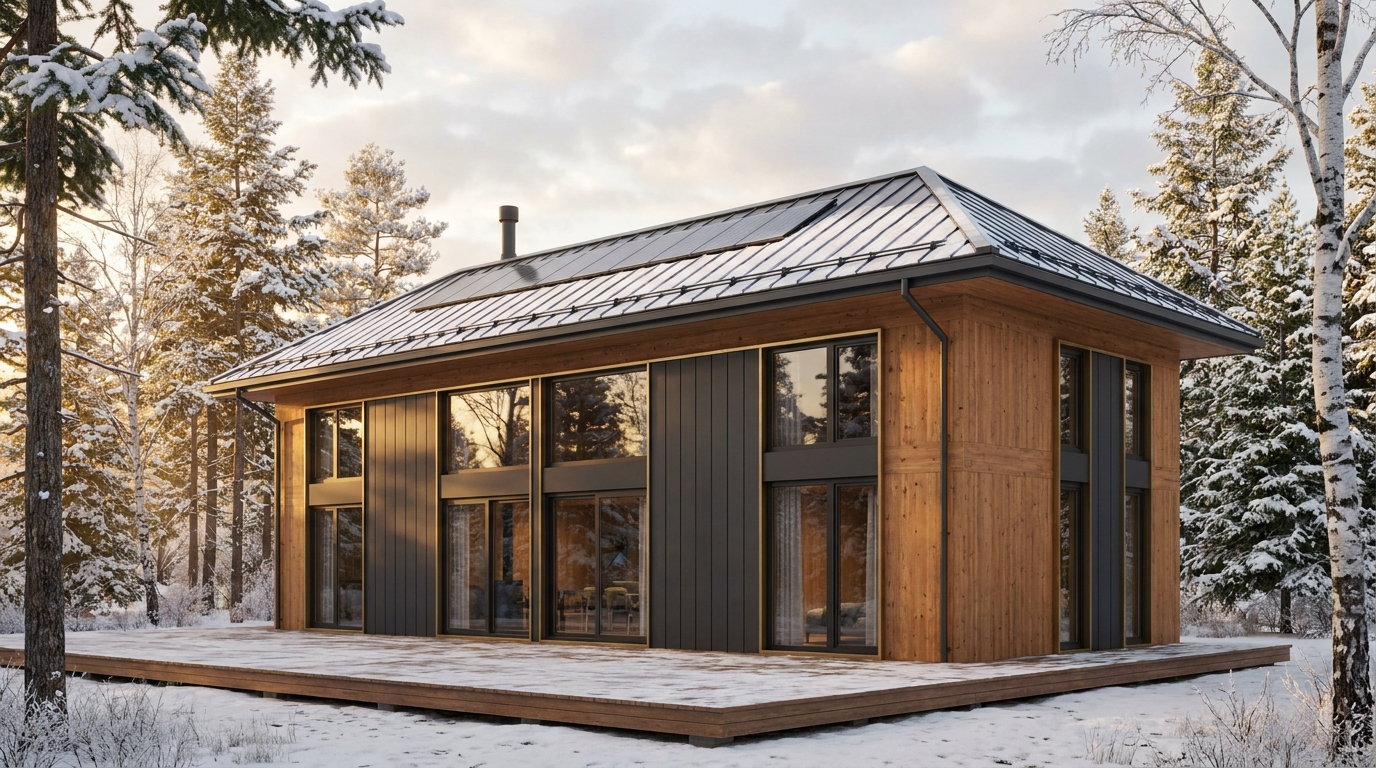 森の里 外観 — AI render based on BIM specs