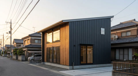 みかん畑の平屋
