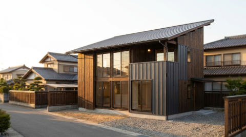長野・越屋根のある自然素材の家