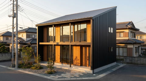 前橋市 旗竿地の家
