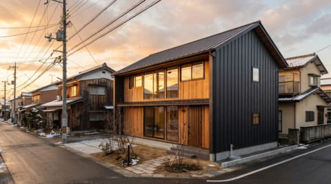 札幌市中央区界川の家