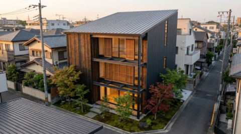 神戸の海沿いに建つRC造3階建て